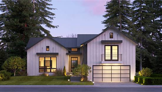 image of contemporary house plan 9992